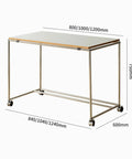 Rock Solid PC Desk With Smooth Gliding Casters And Built Tough Frame For Home Office Setup, 1200mm wide, mobile with casters.