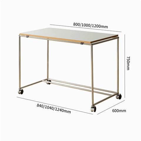 Rock Solid PC Desk With Smooth Gliding Casters And Built Tough Frame For Home Office Setup, 1200mm wide, mobile with casters.