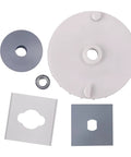 Heavy Duty Blade Mounting Hardware Assembly For Ryobi 20 Inch 40V Brushless Lawn Mower Deck Replacement Kit including mounting plates.