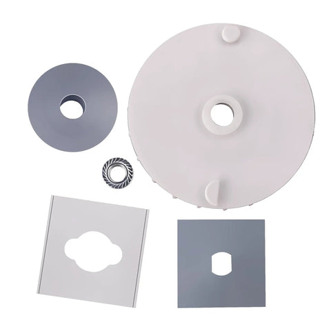 Heavy Duty Blade Mounting Hardware Assembly For Ryobi 20 Inch 40V Brushless Lawn Mower Deck Replacement Kit including mounting plates.