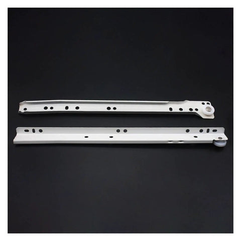 Heavy Duty Side Mounted Ball Bearing Drawer Slides Tough Cold Rolled Steel Cabinet Tracks with smooth roller glides.