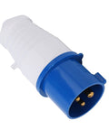 Tough As Nails 1 Phase Industrial Power Plug 16A 3 Hole 220 250V Anti Corrosion Anti Falling For Automated Production Equipment Water Resistant Electrical Connector Ideal For Tunnels Plastic Machinery Railways blue 3-pin plug