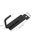 Heavy Duty Black Iron Candy Display Hook dimensions, single hook for slat wall panels. Easy install, multi-purpose use.