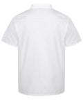 Back view of Killer Short Sleeve Chef Coat With Super Breathable Moisture Wicking Fabric And Roomy Utility Pockets.