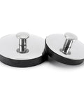 Universals Bath Basins Waste Plug, Washbasin Bath Plug, M, rubber and stainless steel, circular design, pair of 2.