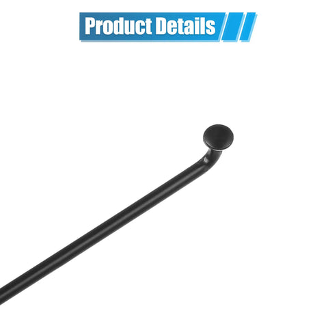 Close-up of a single 12 Pack 14G J Bend Bicycle Steel Spoke 290mm with Brass Nipples Replacement Kit for Mountain Bike MTB