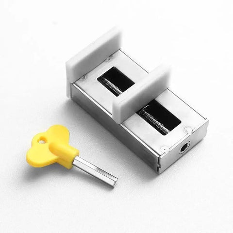 Adjustable Door Window Lock Stopper For Thick Sliding Security Anti Theft Easy No Tool Install Kid Safe Window And Door Guard Space Adjustable Frame Mount Keeps Kids Safe