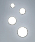 Dot 9-Inch LED Round Flush Mount Light 3500K in stainless steel, various sizes, acrylic diffuser, indoor outdoor use