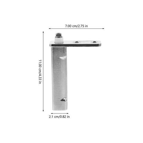 Ball Bearing Door Hinge Replacement 1 Piece Silver Quiet Durable Freezer And Refrigerator Hinge, stainless steel, dimensions shown