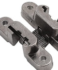 Close-up of Invisible 180 Degree Zinc Alloy Cross Hinges For Cabinets And Wooden Doors Dope Hidden Hardware 43mm Mini Door Hinges