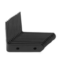 Heavy Duty L Shaped Stainless Steel Corner Brackets 12 Pack Rust proof steel brackets stacked for cabinetry and woodworking projects.