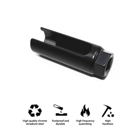 7/8 Inch 6 Point O2 Sensor Socket Wrench For Quick Removal With Harness Still Plugged In, Universal Auto Sensor Tool, Durable Metal Build