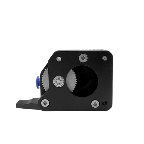 All Metal Dual Drive Extruder With Hardened Steel Gears Clone For Bontech Bowden 1.75Mm Filament Compatible With Ender 3 Prusa I3 Mk8 Anet E10 Right Side Mount Black, black side view