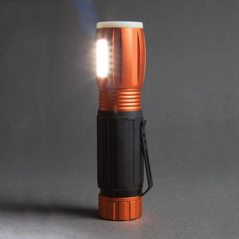 LED Flashlight And Work Light With Magnetic End, Compact, Durable And Waterproof, Hands Free Illumination, 12 Hour Run Time