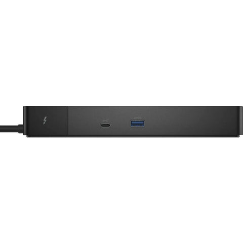 Modular Thunderbolt Dock Delivering Solid Ninety Watt Punch Alongside Flexible HDMI DisplayPort Ethernet Cables To Make Your Daily Grind Look Sharp And Run Flawless Without Extra Fuss Or Complicated Setup Steps Baked In Today, showing the side view with ports.