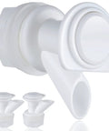 Push Button Cooler Spigot Replacement 3 Pack White For 2 To 10 Gallon Beverage Coolers Durable Water Dispenser Spigots
