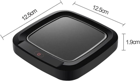 Keep Your Daily Brew Piping Hot With This Smooth Operator Ceramic Coffee Mug Warmer Featuring Fast Ptc Heating Non Slip Base And No Mess Setup Built For Office Or Couch Sweet Sips Always, black ceramic mug warmer dimensions 12.5cm x 12.5cm x 1.9cm.