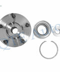 Pair Of Front Wheel Hub Bearing Assemblies For Ford Escape 2001 To 2012 Also Fits Mazda Tribute 2001 To 2006 2008 2011 And Mercury Mariner 2005 To 2011 Direct Fit 100 Percent Accuracy 2 Piece Set, showing hub and bearing components