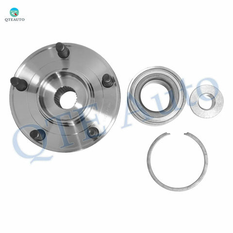 Pair Of Front Wheel Hub Bearing Assemblies For Ford Escape 2001 To 2012 Also Fits Mazda Tribute 2001 To 2006 2008 2011 And Mercury Mariner 2005 To 2011 Direct Fit 100 Percent Accuracy 2 Piece Set, showing hub and bearing components