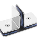 Set Of Two Glass Door Hinges For Shower Enclosures 304 Stainless Steel Fixed 0 90 135 180 Degree Brackets Fits 8 To 12mm Glass T Type Clip Design