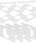 Stainless Steel Hinge Repair Plate Kit, 50 Pcs For Cupboard And Cabinet Doors, Quick Fix Hinge Plates with screws displayed.