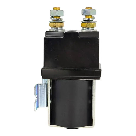 Built Tough Sw200 72V 400A Contactor Solenoid Switch Heavy Duty Electric Relay with metal mounting bracket and gold terminals.