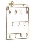 Heavy Duty Iron Wall Coat Rack With Eleven Sick And Sturdy Key And Bag Hooks For Front Door Organization Hat Towel Purse Storage Setup Gonna Keep Your Entryway Looking Totally Fresh, gold finish with decorative top.