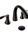 8 Inch Widespread Two Handle Bathroom Faucet In Oil Rubbed Bronze, Solid Brass Lavatory Faucet For 3 Hole Sinks, Lead Free