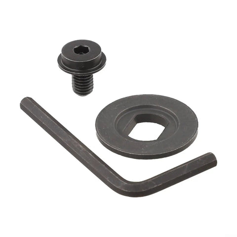 All In One Replacement Kit For Circular Saws Featuring Blade Bolt 648697-00 Outer Flange Washer N621119 And Hex Key For DCS391 DCS390 Cordless Saws Plug And Play Ready To Install with bolt, flange, and hex key on white background.