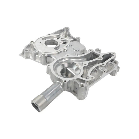 Get Your Ride Running Smooth With This Heavy Duty Timing Chain Kit Cover And Steel Oil Rail Plus Water Pump For Toyota 4Runner Pickup Celica 2.4L L4 Engine No More Leaks Or Stretching Problems Ever Again aluminum timing cover with water pump outlet