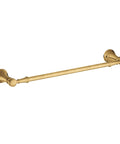 Dope Brushed Gold 24 Inch Single Towel Bar For Bathroom With Durable Metal Mounting Post Corrosion Resistant Easy Access Towels
