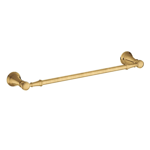 Dope Brushed Gold 24 Inch Single Towel Bar For Bathroom With Durable Metal Mounting Post Corrosion Resistant Easy Access Towels
