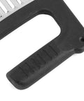 Kakalote crinkle cutter with black handle and stainless steel wavy blade for vegetables (close-up)