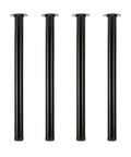 Set of 4 Beefy 28 Inch Adjustable Metal Desk Legs with 1 Inch Leveling Feet, Black, for DIY Office Desks, Workbenches and Dining Tables
