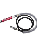Compact And Dang Handy Mini Pneumatic Sanding Pen With Air Die Grinder Kit showing red air tool and flexible hose for precision polishing.
