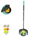 Ergonomic Tennis Ball Hopper And Picker Upper With Adjustable Height From 28 To 52 Inches No Bend Ball Retriever For Training Courts