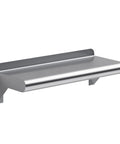 Stainless Steel Wall Shelf 6x16 Inch With 4 Inch Mounting Brackets Heavy Duty 18 Gauge Holds Up To 130 Lbs Back Splash Bullnose Edge
