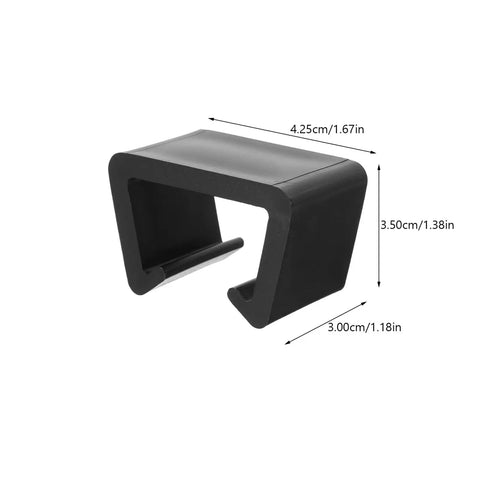 Black PP/PE outdoor furniture clip, 4.25x3.00x1.38in, for patio sectionals, wicker sofa connectors, easy install rattan couch fasteners