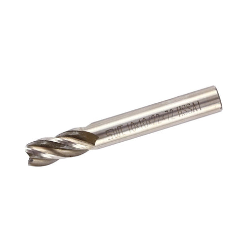 HSS end mill, 10 mm diameter, 4-flute, straight shank
