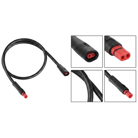 Heavy Duty 2 Pin E Bike Extension Cable That Is Totally Waterproof With IP65 Rating To Handle Rain Storms Plus Flexible ABS Build For Super Easy Install And Smooth Signal Power Transmission On Your Ride, 660mm cable