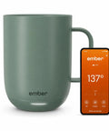 Keep Your Coffee Piping Hot With This App Controlled Smart Mug Featuring A 14Oz Rechargeable Heated Warmer Crisp LED Panel And On Point Temp Controls Total Game Changer For Desk Vibes And Daily Sessions In Fresh Sage Green.