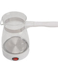 Turkish Coffee Maker Electric Pot 600ml Kettle For Tea And Coffee Yellow Glass 110V US Plug Easy Home Brew Machine side view