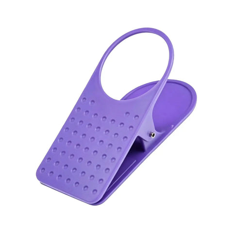 Purple Must Have Durable Drink Cup Clip For Tabletops Rugged Tabletop Holder That Fits Tables Up To 4Cm Thick Anti Slip Grip Dots Surface
