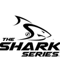 Logo for The Shark Series featuring a stylized shark silhouette and bold text design.