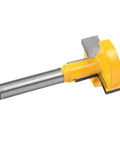 Premium T Slot Router Bit With 1 4 Inch Shank Made From Durable Cemented Carbide For Smooth Woodworking Projects And Perfect Grooves In Soft Wood Materials, yellow and silver router bit.