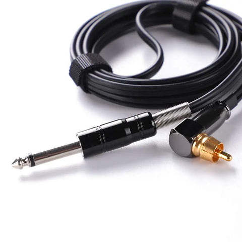 Plug And Play Rotary Tattoo Pen Spare Power Cord With RCA Connector Black Replacement For Most Tattoo Pen Machines