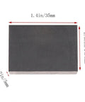 Premium Graphite Blocks Set Of Five For Electrodes And Molds, 1.4 In By 1.38 In By 0.2 In, displaying size and purity details