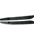 Straight Up Solid Rear Bumper Reflectors For Tesla Model S 2012 To 2021 shown in black plastic, left and right pair for installation.