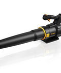 650 CFM Heavy Duty Cordless Leaf Blower With 200 MPH Turbo Mode And Stepless Variable Speed, shown with sleek black design