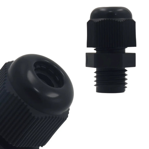 Close-up of nylon cable gland for Two Pack 1/2NPT Weldless Thermowell Temperature Sensor in Stainless Steel With Nylon Cable Gland